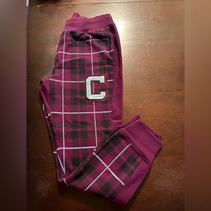 Men’s Champion Men Purple Plaid Reverse Weave Jogger Pant